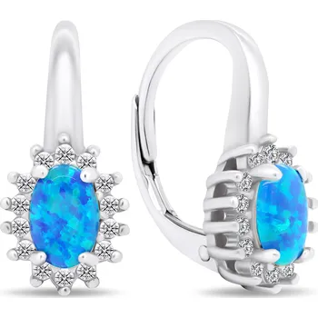 Náušnice Brilio Silver Luxusní stříbrné náušnice se zirkony a opály EA432WB + 2 měsíce na vrácení zboží