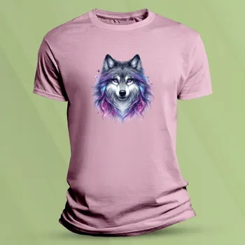 Chlapecké tričko Bavlněné dětské tričko Vlk pro holky 3 Růžová velikost 104 (3-4 roky)