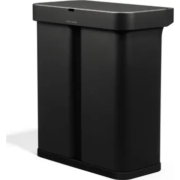 Odpadkový koš Simplehuman bezdotykový odpadkový koš DUAL SENSOR 58 L (34/24) hlasové ovládání černý ST2051