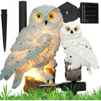 Venkovní osvětlení SOLÁRNÍ LAMPA LED SOWA EFEKT ZWIERZE PTÁK SOLÁRNÍ ZAPICHOVACÍ LAMPA VÝR VELKÝ