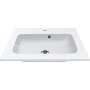 Umyvadlo Umyvadlo zápustné do desky obdélníkové Miraggio DELLA 600 60 cm bílé