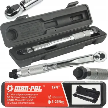 Klíč DYNAMOMETRICKÝ KLÍČ 1/4" 5-25Nm S POJISTKOU