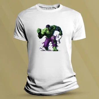 Chlapecké tričko Dětské bavlněné tričko Zuřivý Hulk Bílá velikost S