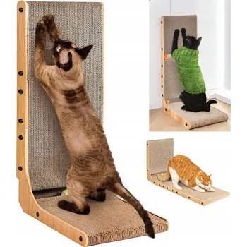 Rohové škrabadlo pro kočky pelíšek hračka míček, šanta kočičí, 68*42*28 cm