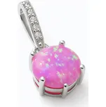 Stříbrný přívěsek s růžovým opálem Lumira