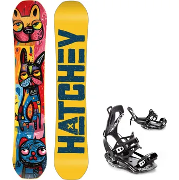 Snowboard Snowboard komplet Hatchey Muzzle + vázání RAVEN Fastec FT360 Black Velikost: 157 cm, Velikost vázání: M