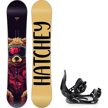 Snowboarding Raven Dětský snowboard komplet Hatchey Teddy + vázání Croxer MP180 Velikost: 90 cm, Velikost vázání: S