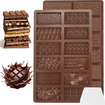 Forma na pečení 2ks Forma silikonová forma dekorace dort čokoládky pralinky