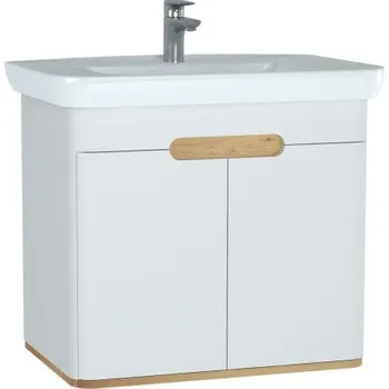 Nábytek Vitra SENTO skříňka s umyvadlem 78x48,5x67 cm, 2 dvířka, s osvětlením, white mat