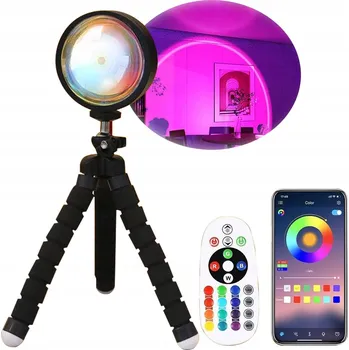 Lampička Lampa zapadajícího slunce se stativem, LED noční lampa