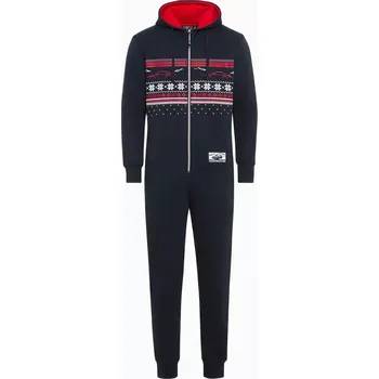 PORSCHE Unisex jumpsuit Christmas Kombinéza pro dospělé vánoční dekor tmavě modrá (Slavnostní unisex overal s vánočními potisky. Stylové, měkké a příjemně hřejivé)