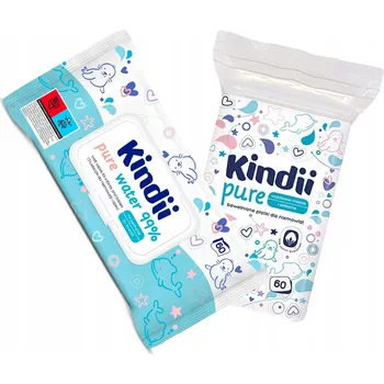 Dětský vlhčený ubrousek CLEANIC KINDII VLHČENÉ UBROUSKY 60 KUSŮ VLOČKY PURE water 60 ks pro 0m+