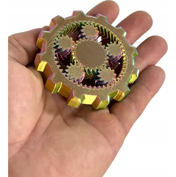 Gadget Fidget Spinner s 6 ozubenými koly, 3D tisk – Super antistresová hračka, gadget