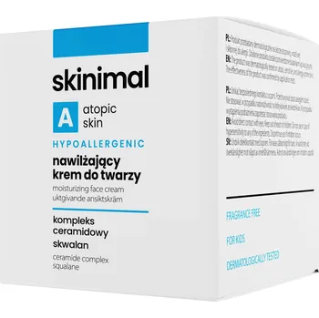 Pleťový krém Hydratační krém na obličej Skinimal Atopic pro denní použití 50 ml