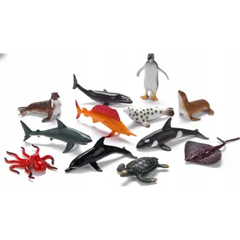 Figurka SADA FIGURKY RYB KOLEKCE FIGUREK 12 SZTUK FIGURKI ZWIERZĄT MORSKICH