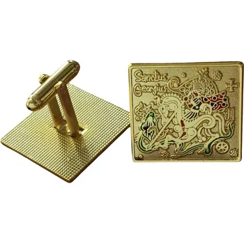 Manžetový knoflíček Jan Hachran Manžetové knoflíčky se svatým Jiřím a drakem (zlatá varianta)