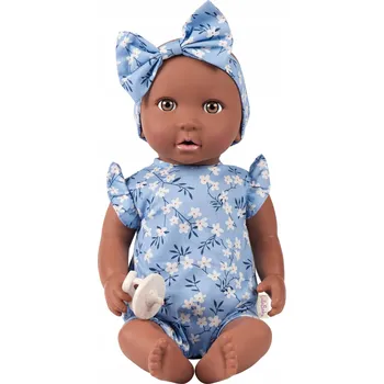 Panenka LullaBaby Panenka PRO MIMINKO s dudlíkem, oblečkem s květinkami a čelenkou 7328