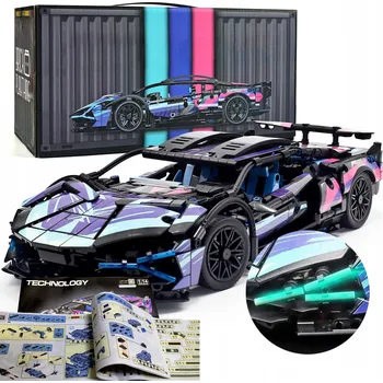 ostatní stavebnice STAVEBNICE POSTAV SI SPORTOVNÍ AUTO LAMBO - SADA S NÁLEPKAMI