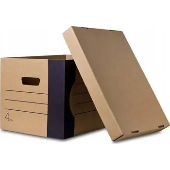 Úložný box Archivační box Vau-Pe s víkem, šedý