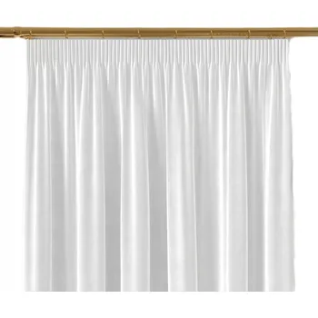 Závěs Dekorační závěs s řasící páskou VELVINO color 101 bílá šířka 140 cm x výška různé rozměry (cena za 1 kus) MyBestHome Rozměr: 140x250 cm