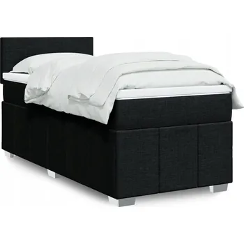 Postel Čalouněná jednolůžková postel VidaXL 80x200 cm černá