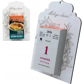 Kalendář Kalendář 2026 POLSKÁ KUCHYNĚ Stolní Nástěnný Trhací Blok