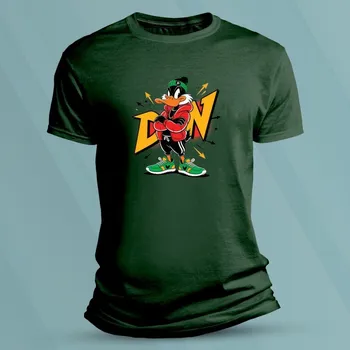 Chlapecké tričko Dětské tričko s potiskem Cool Duck velikost 104 Lahvově zelená