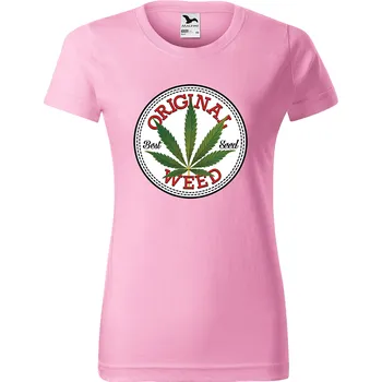 Dámské tričko levne-damske-bavlnene-tricko-potisk-seminko-travy Velikost dámská trička Basic: XXL šířka 59, délka 69, Odstín dámské tričko Basic: Růžové