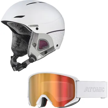 Lyžařská helma BOLLÉ Juliet + brýle ATOMIC Savor M Photo White