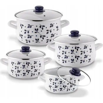 Sada nádobí Sada hrnců Smaltované INDUKCE Plyn Retro Tadar Medes 8 ks 16/18/20/22