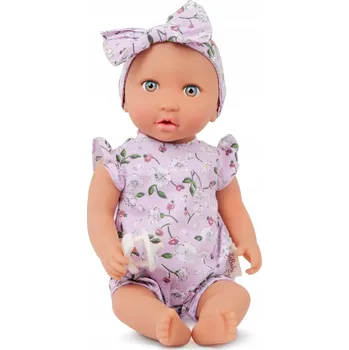 Panenka LullaBaby: Panenka MIMINKO s dudlíkem, v oblečku s kytičkami a čelenkou 7303