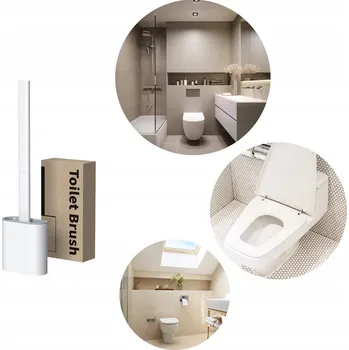 WC štětka WC KARTÁČ TOALETNÍ ELASTICKÝ SILIKONOVÝ BÍLÝ