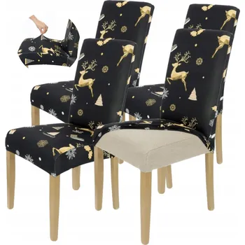 Obraz Potah na židli Ubieramy-meble černý