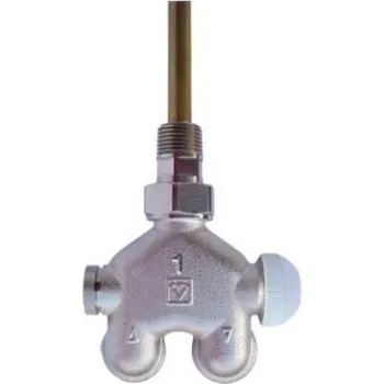 Stavebniny Herz VUA 40 jednobodová armatura 1/2" se závitem, rohová, pro jednotrubkové soustavy, mosaz