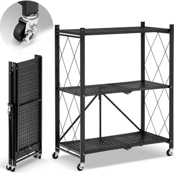 regál Higher Kovový regál 70x35x87 cm 3 police lakovaný mobilní CJ01-03