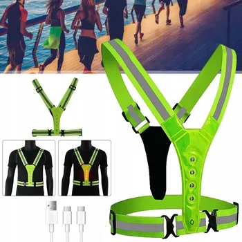 REFLEXNÍ VESTA POSTROJ SILNIČNÍ NA KOLO MOTO PRO BĚHÁNÍ