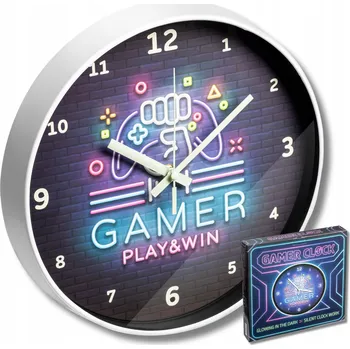 Hodiny Nástěnné Hodiny Pro Hráče GAMER PLAY & WIN Gadget Master