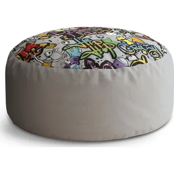 Taburet SABLIO Taburet Circle Graffiti 40x50 cm