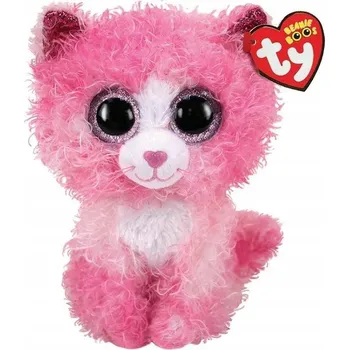 plyšák KOT Plyšová Hračka Beanie Boos Reagan Růžová Kočka 15 cm