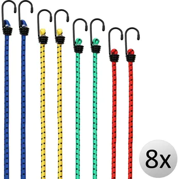 Upínací popruh Upínací gumičky s háky 40-100cm | Modrá, Žlutá, Zelená, Červená