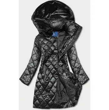 Dámská cargo bunda Černá bunda pro ženy s kožíškovým límcem 4YB4 Ann Gissy, odstíny černé XL (42) i392_17982-53