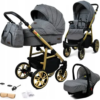 Kočárek Kočárek 3v1 BabyLux Color Lux Grey Flex