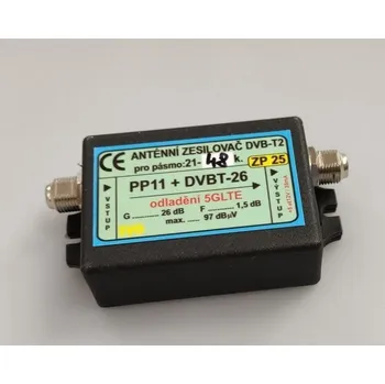 Anténní zesilovač Anténní zesilovač 26dB DVB-T2 s potlačením 5G LTE