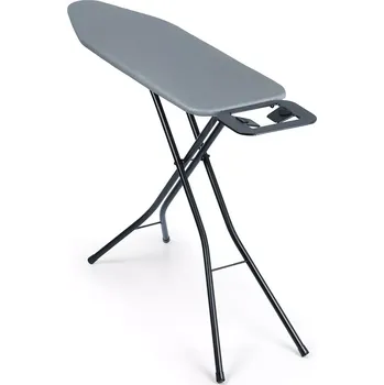 Žehlicí prkno Šedé žehlící prkno 130 × 34 cm s odkládací plochou na žehličku