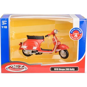 autíčko Model skútru Vespa 200 Rally 1:18 červený (1976)