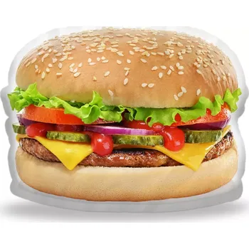 Polštář Sablio 3D polštář ve tvaru Hamburger