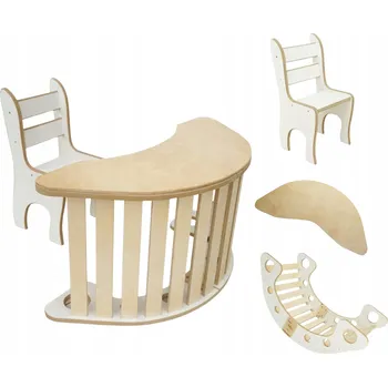 Hra na zahradu Montessori dřevěná Houpačka velikost L, skládací, k psacímu stolu, masivní lak, PL