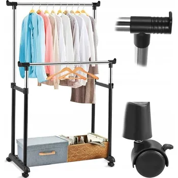 Věšák Stojací věšák kovový Azaris černý