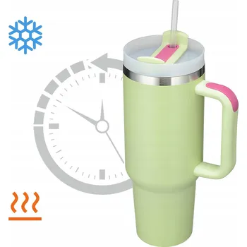 Termohrnek VELKÝ TERMOHRNEK XXL 1200 ML ZELENÝ S BRÁMOU Z NEREZOVÁ OCEL