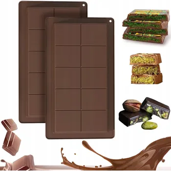 Nádoba na pečení Silikonová forma na čokoládu, 2 kusy, hluboké formičky na čokoládu
